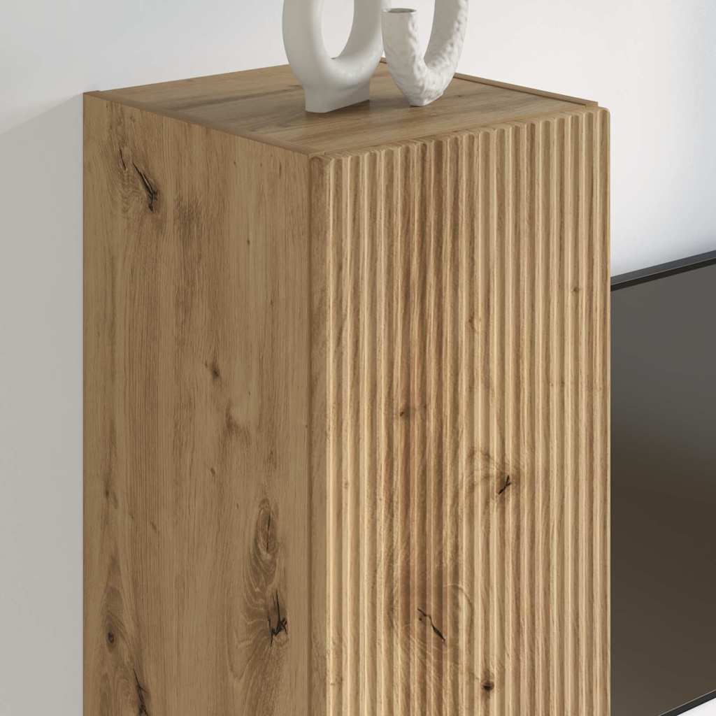 Mobile TV da parete 2 pcs Rovere Artigianale 30 x 31 x 100 cm