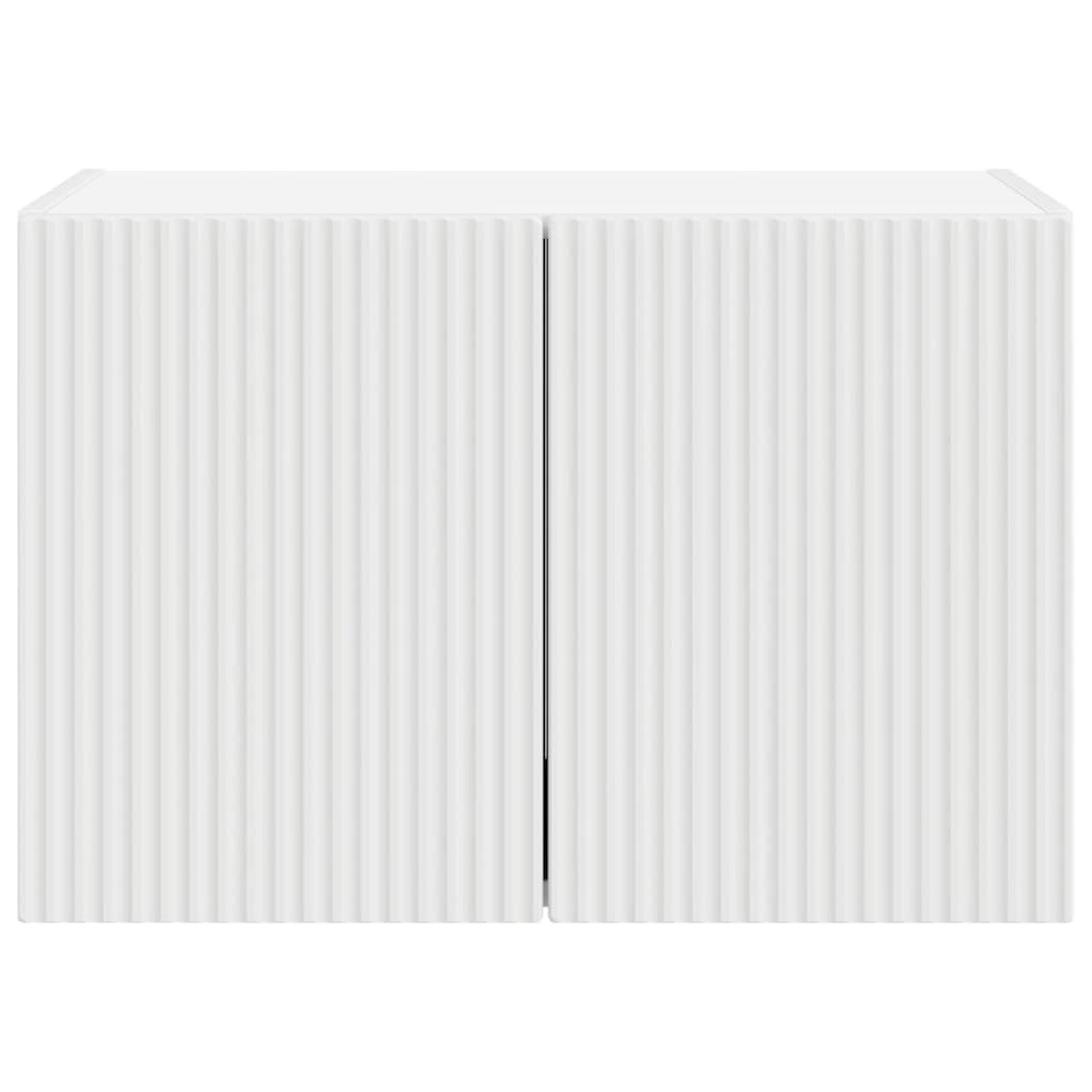 Mobile TV da parete Bianco 59,5 x 31 x 40 cm Legno multistrato