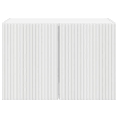 Mobile TV da parete Bianco 59,5 x 31 x 40 cm Legno multistrato