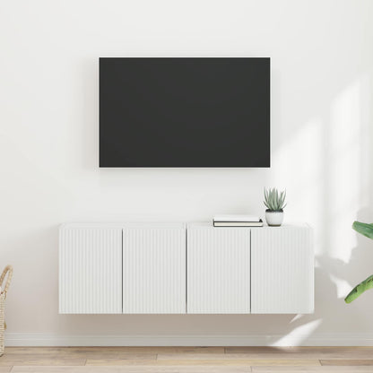 Mobile TV da parete 2 pz Bianco Legno ingegnerizzato