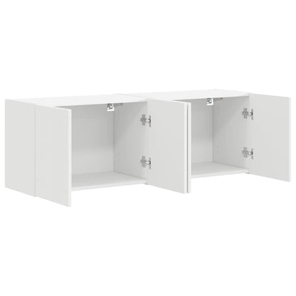 Mobile TV da parete 2 pcs Bianco 59,5 x 31 x 40 cm