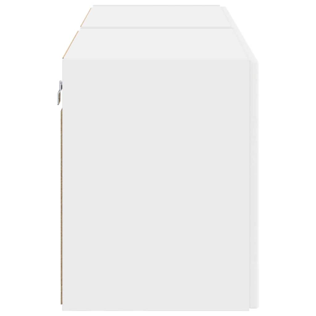 Mobile TV da parete 2 pcs Bianco 59,5 x 31 x 40 cm