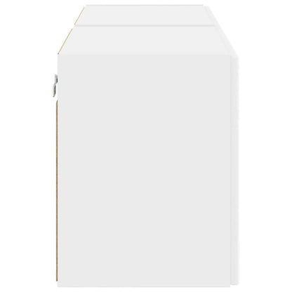 Mobile TV da parete 2 pcs Bianco 59,5 x 31 x 40 cm