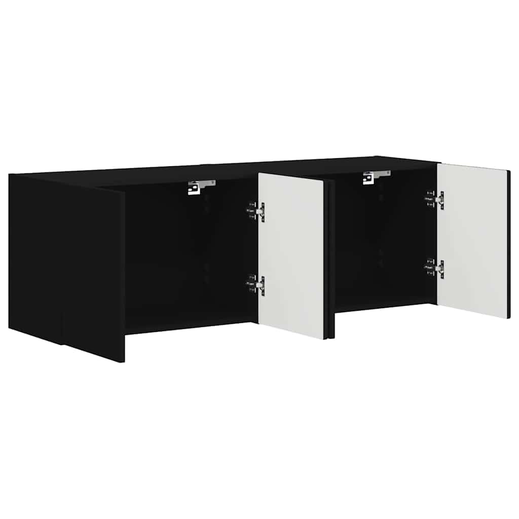 Mobile TV da parete 2 pcs Nero 59,5 x 31 x 40 cm