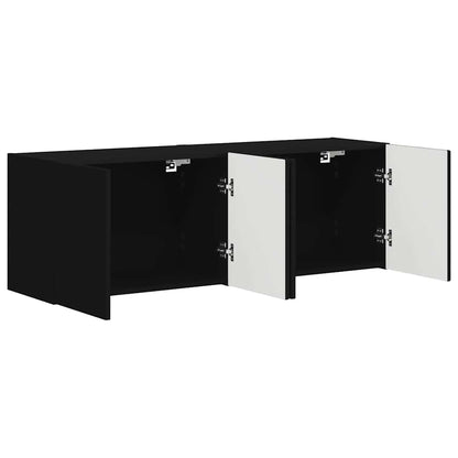 Mobile TV da parete 2 pcs Nero 59,5 x 31 x 40 cm