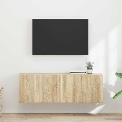 Mobile TV da parete 2 pz Rovere Sonoma Legno ingegnerizzato