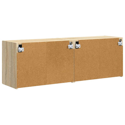 Mobile TV da parete 2 pz Rovere Sonoma Legno ingegnerizzato
