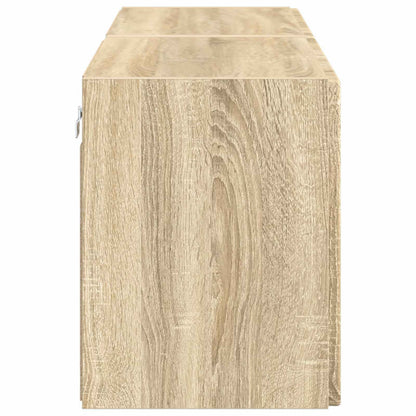 Mobile TV da parete 2 pz Rovere Sonoma Legno ingegnerizzato
