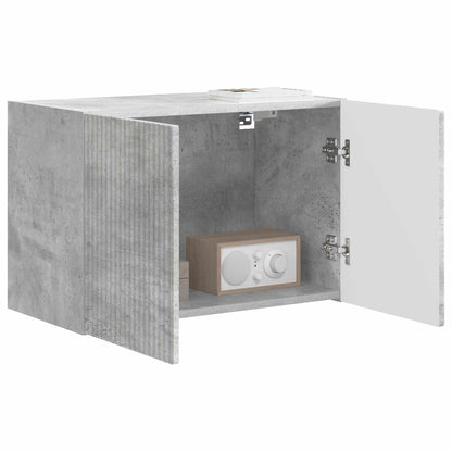 Mobile TV da parete 59,5 x 31 x 40 cm Grigio cemento