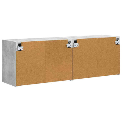Mobile TV da parete 2 pcs Grigio cemento 59,5 x 31 x 40 cm