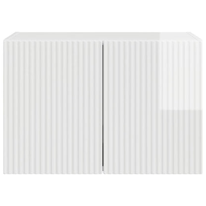 Mobile TV da parete Bianco Lucido 59,5 x 31 x 40 cm