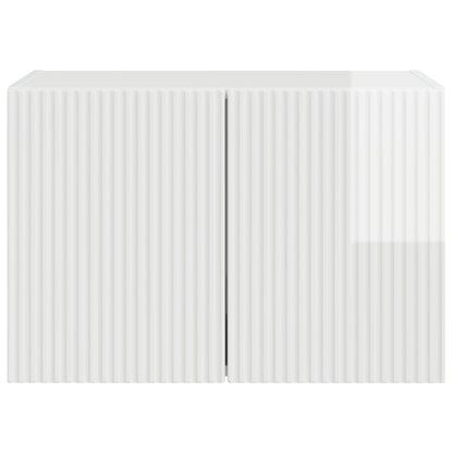 Mobile TV da parete 59,5 x 31 x 40 cm Bianco Lucido