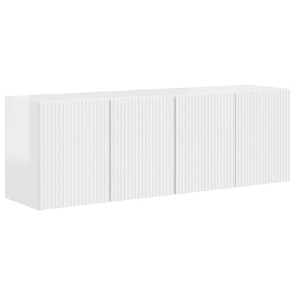 Mobile TV da parete 2 pcs Bianco Lucido 59,5 x 31 x 40 cm