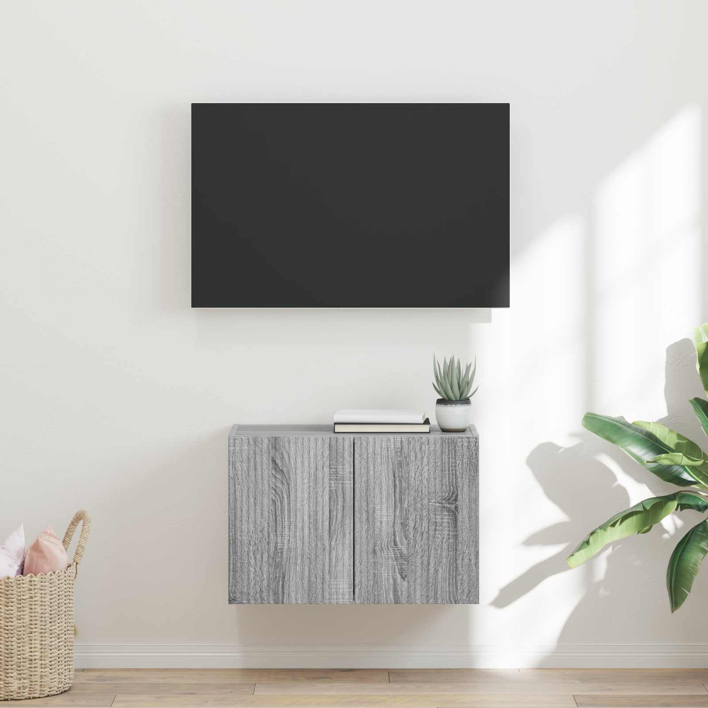 Mobile TV da parete 59,5 x 31 x 40 cm Grigio Sonoma