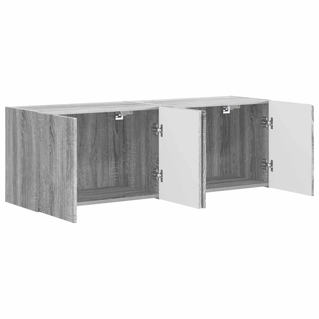 Mobile TV da parete 2 pcs Grigio Sonoma 59,5 x 31 x 40 cm