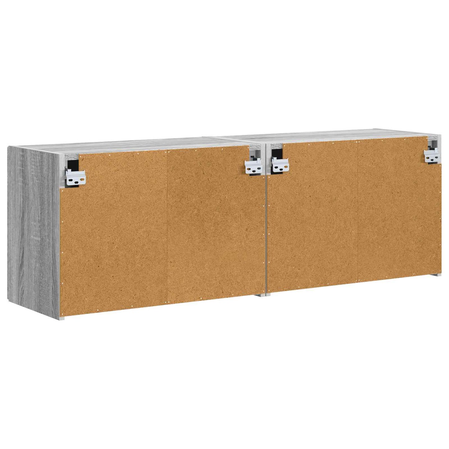 Mobile TV da parete 2 pz Grigio Sonoma Legno ingegnerizzato