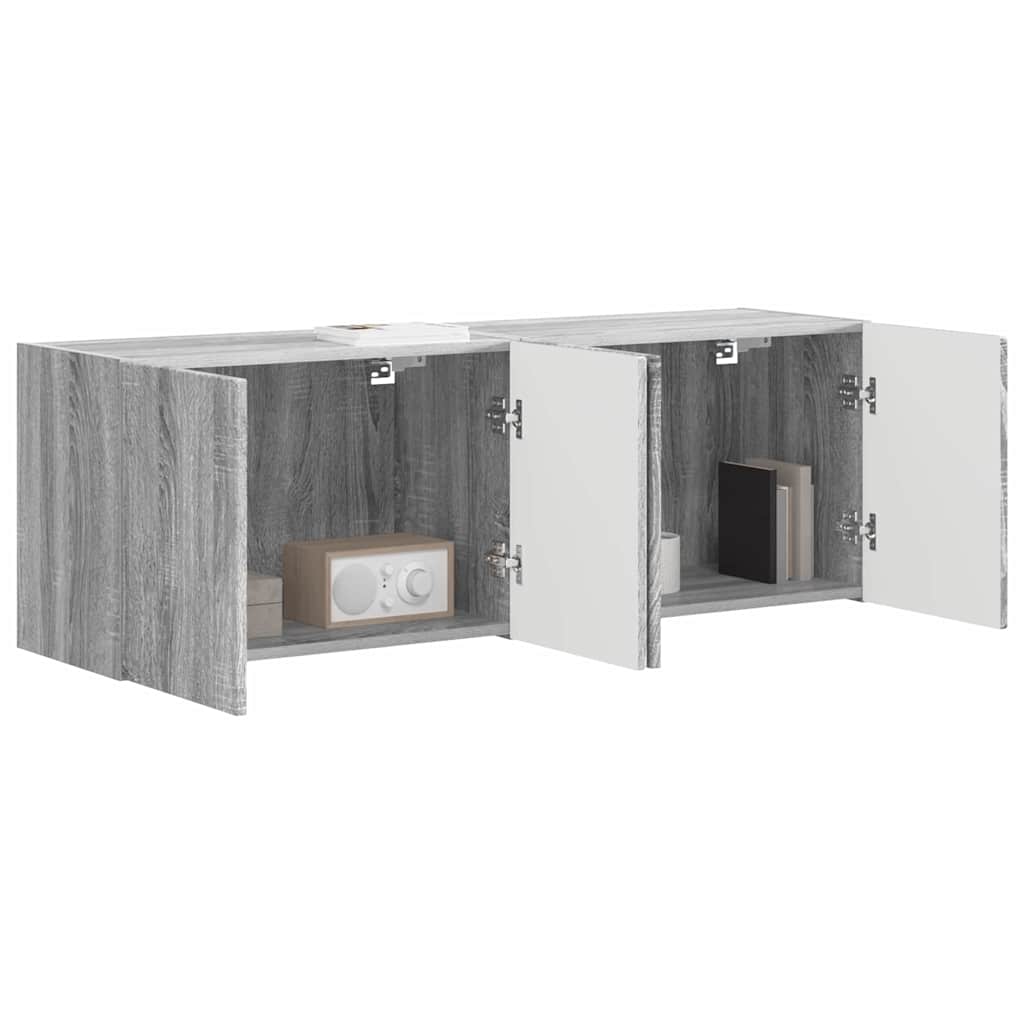 Mobile TV da parete 2 pcs Grigio Sonoma 59,5 x 31 x 40 cm
