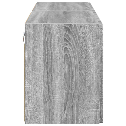 Mobile TV da parete 2 pz Grigio Sonoma Legno ingegnerizzato