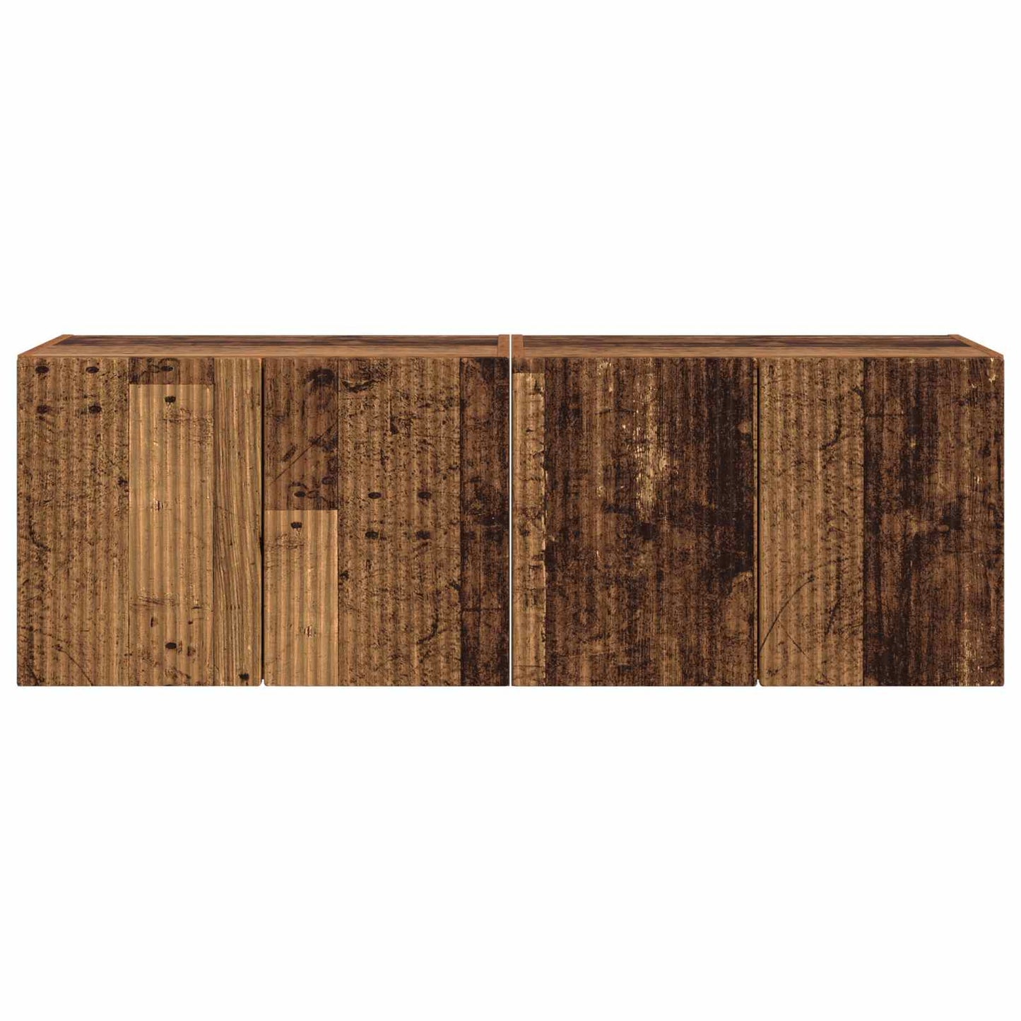 Mobile TV da parete 2 pz Legno vecchio Legno ingegnerizzato