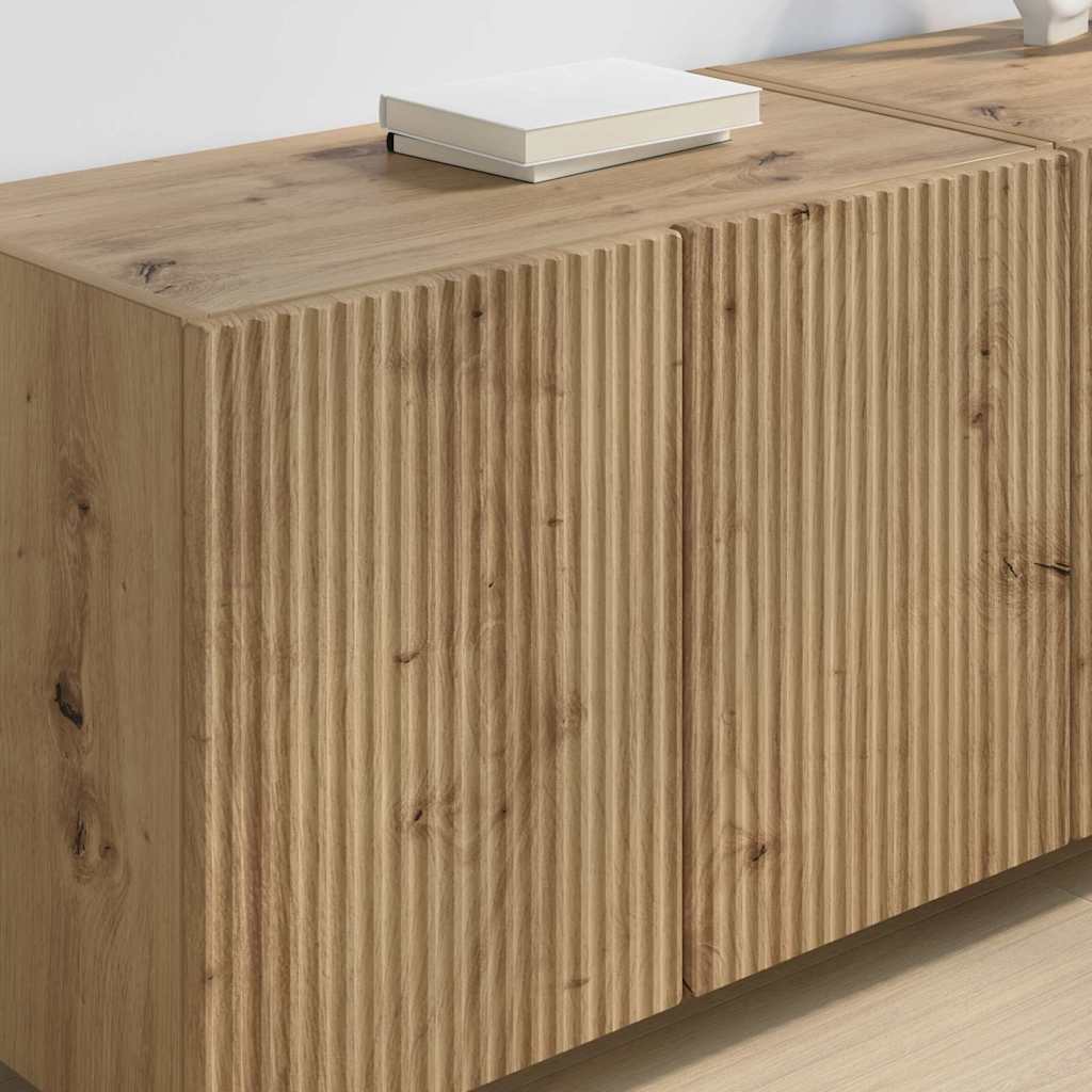 Mobile TV da parete 2 pcs Rovere artigianale 59,5 x 31 x 40 cm