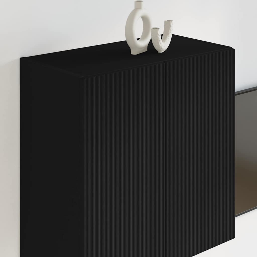 Mobile TV da parete Nero 59,5 x 31 x 60 cm Legno multistrato