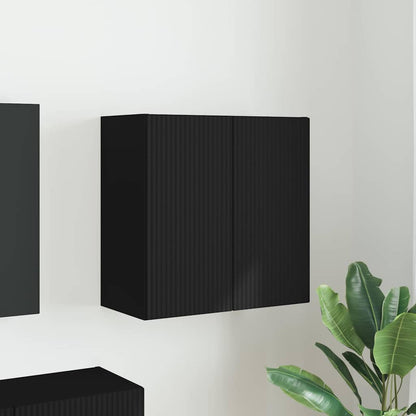 Mobile TV da parete Nero 59,5 x 31 x 60 cm Legno multistrato