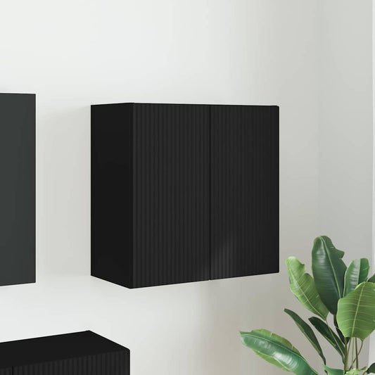 Mobile TV da parete Nero 59,5 x 31 x 60 cm Legno multistrato