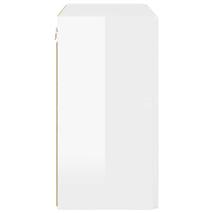 Mobile TV da parete Bianco Lucido 59,5 x 31 x 60 cm