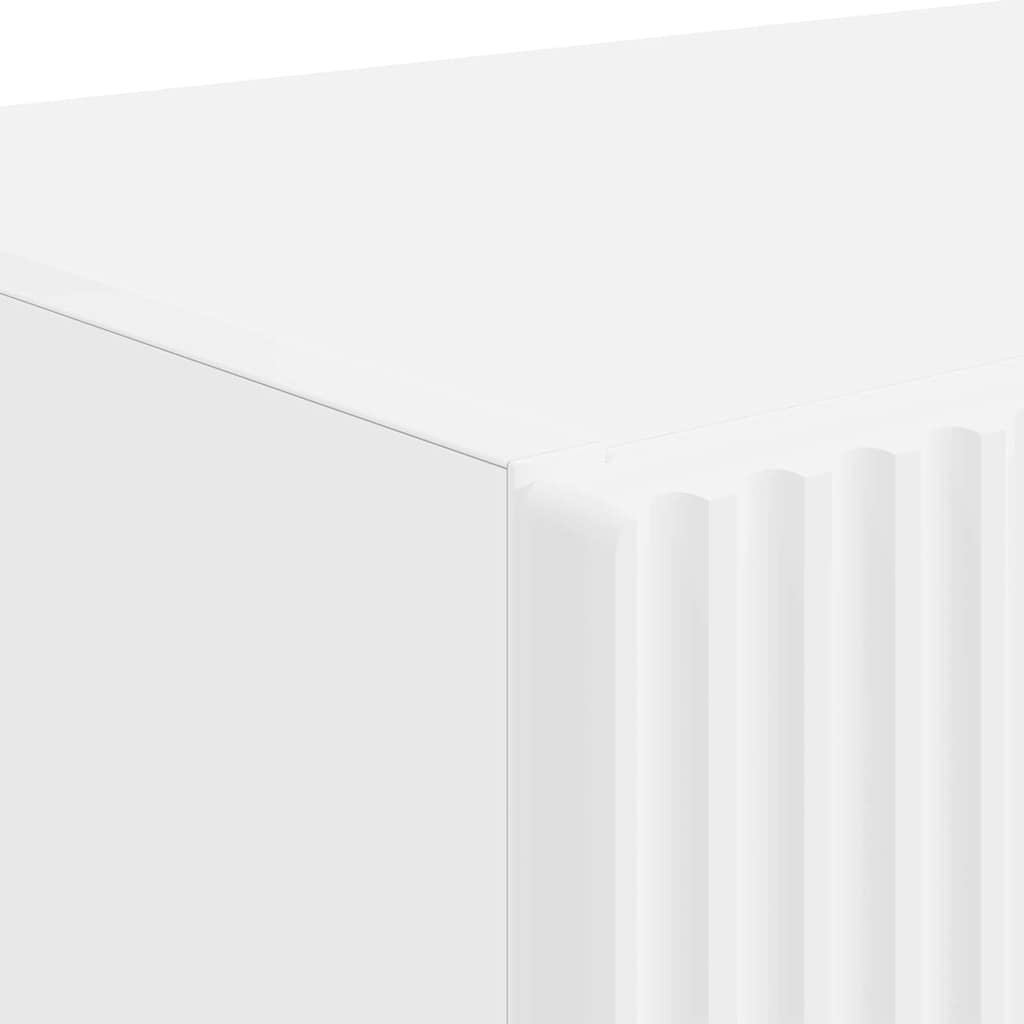 Mobile TV da parete Bianco 59,5 x 31 x 80 cm Legno multistrato