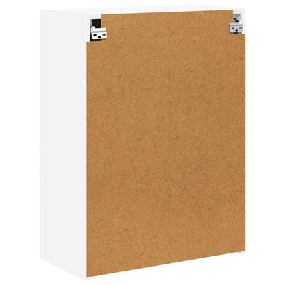 Mobile TV da parete Bianco 59,5 x 31 x 80 cm Legno multistrato