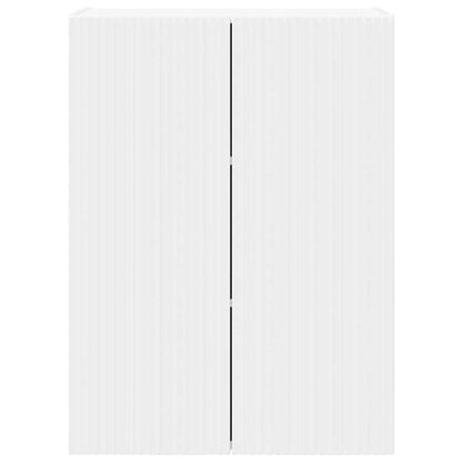 Mobile TV da parete Bianco 59,5 x 31 x 80 cm Legno multistrato