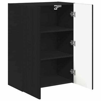 Mobile TV da parete 59,5 x 31 x 80 cm Nero Legno ingegnerizzato