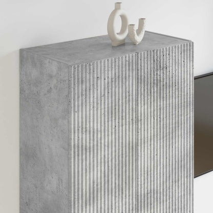 Mobile TV da parete 59,5 x 31 x 100 cm Grigio cemento