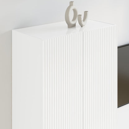 Mobile TV da parete 59,5 x 31 x 100 cm Bianco Lucido