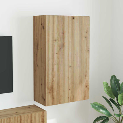 Mobile TV da parete 59,5 x 31 x 100 cm Rovere artigianale