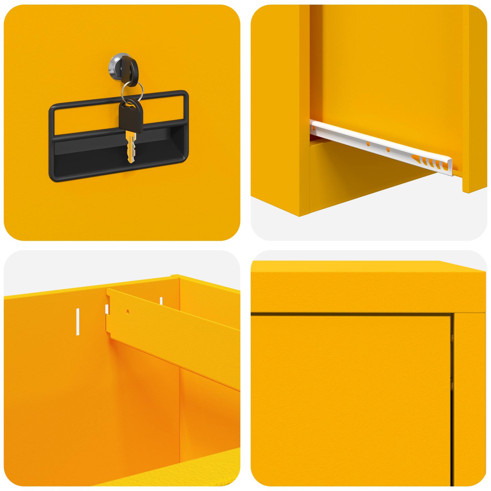 Armadio per File Geometrico Giallo senape 45,5 x 42 x 106,5 cm | homemem39