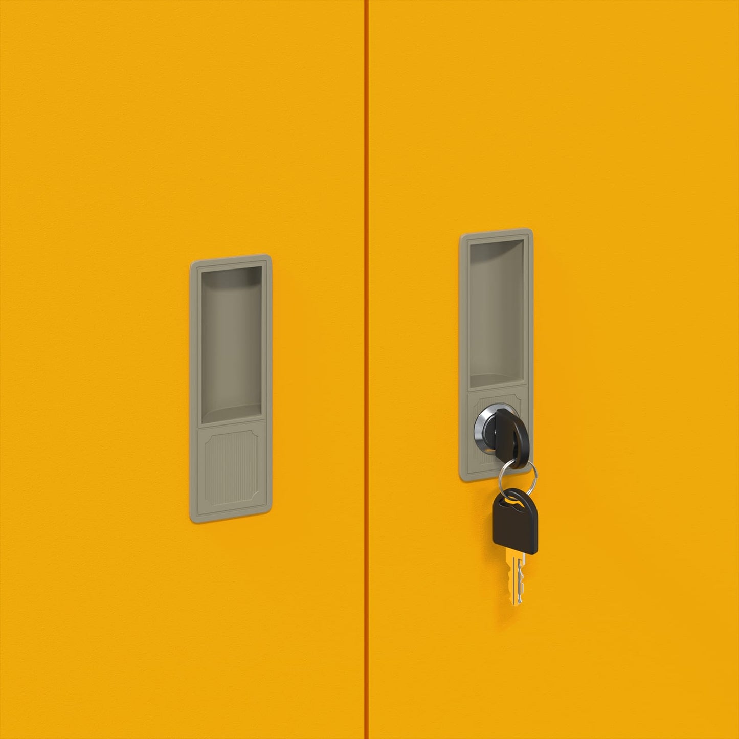 Armadio Giallo senape 90 x 40 x 70 cm Acciaio | homemem39