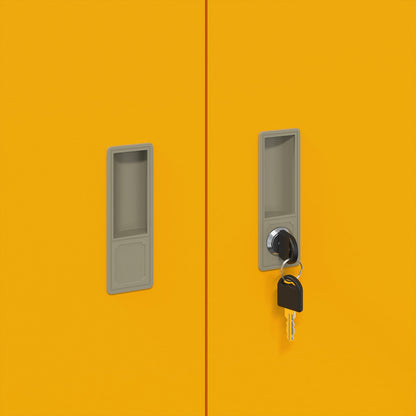 Armadio Giallo senape 90 x 40 x 70 cm Acciaio | homemem39