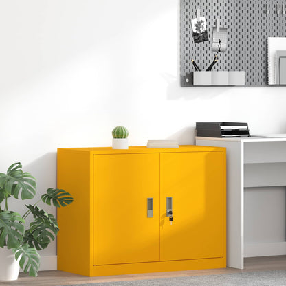 Armadio Giallo senape 90 x 40 x 70 cm Acciaio