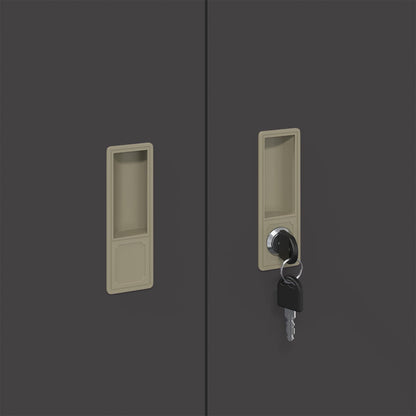 Armadio Nero 90 x 40 x 90 cm Acciaio | homemem39