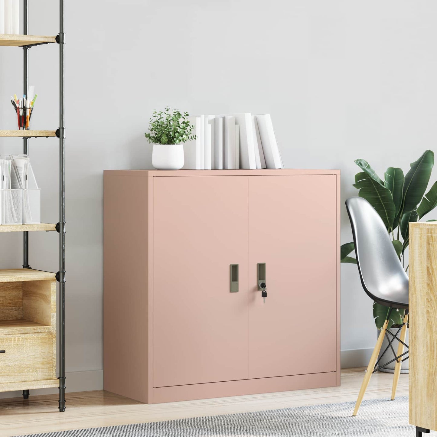 Armadio Rosa 90 x 40 x 90 cm Acciaio | homemem39