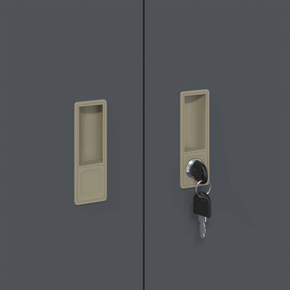 Armadio Antracite 90 x 40 x 90 cm Acciaio | homemem39