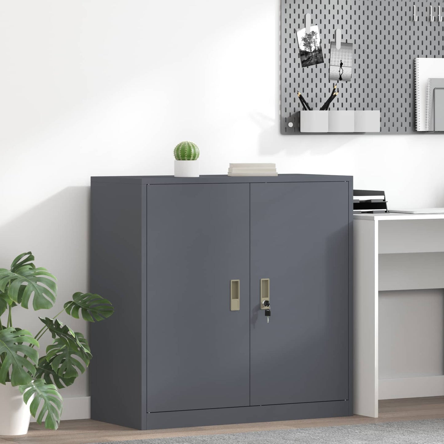 Armadio Antracite 90 x 40 x 90 cm Acciaio