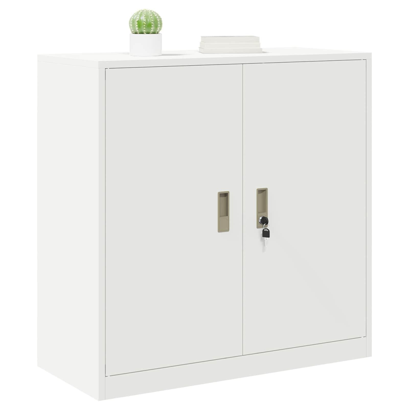 Armadio Bianco 90 x 40 x 90 cm Acciaio | homemem39