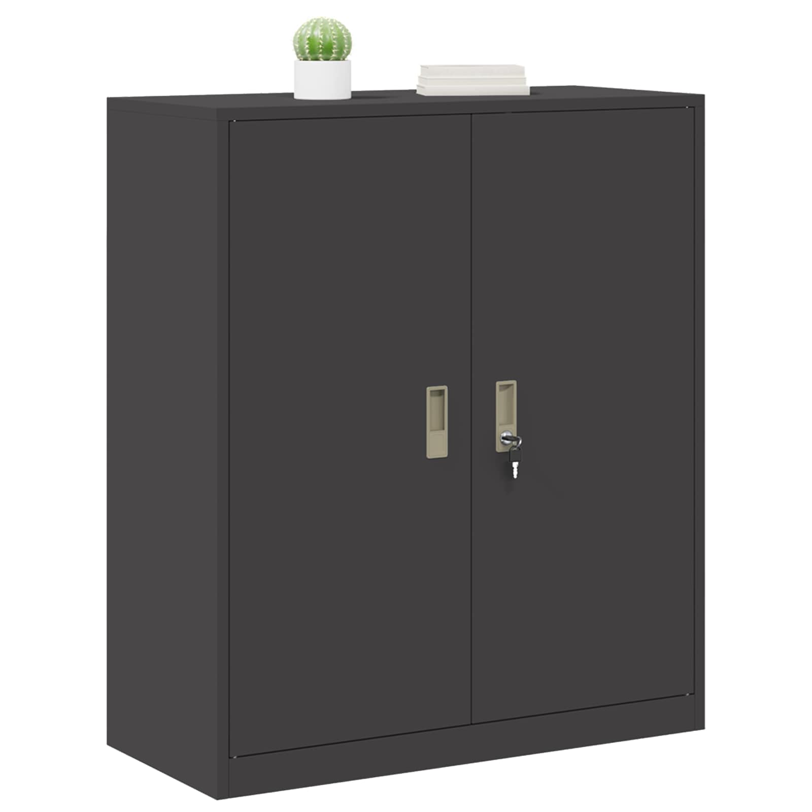 Armadio Nero 90 x 40 x 105 cm Acciaio | homemem39
