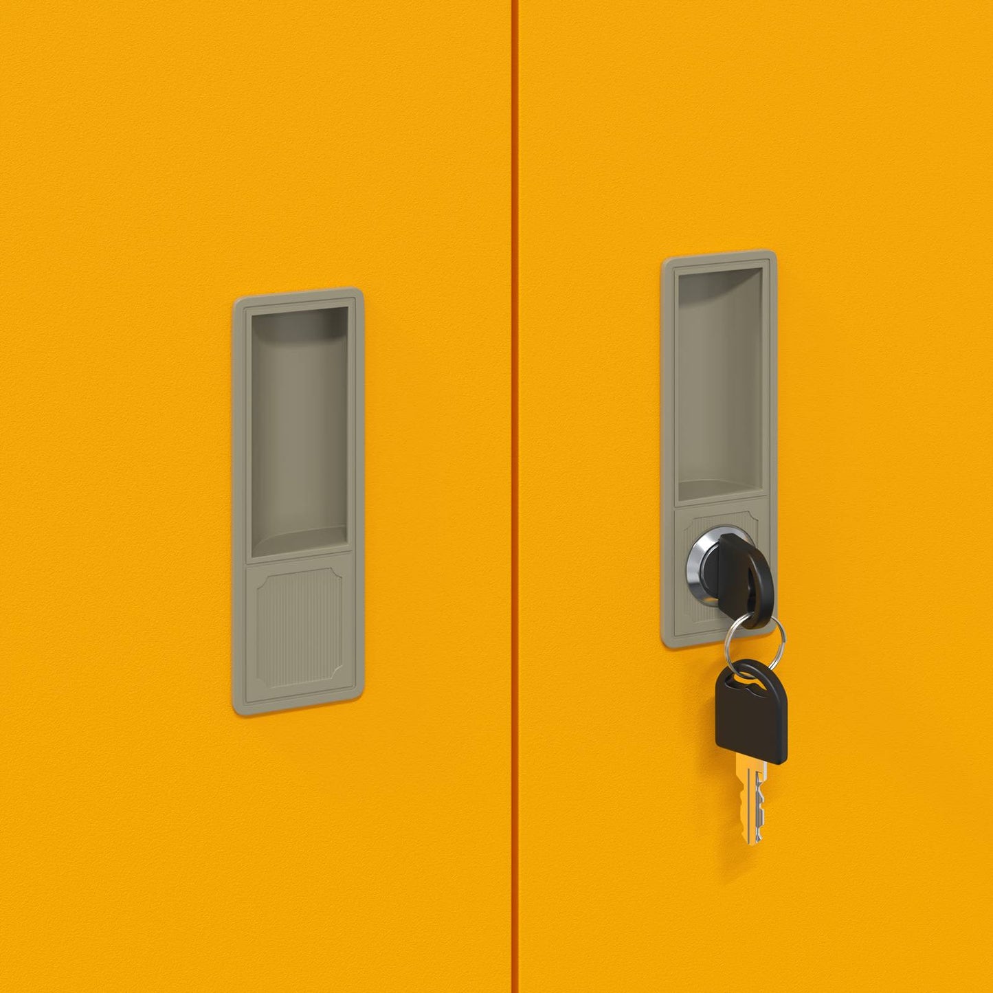 Armadio Giallo senape 90 x 40 x 105 cm Acciaio | homemem39