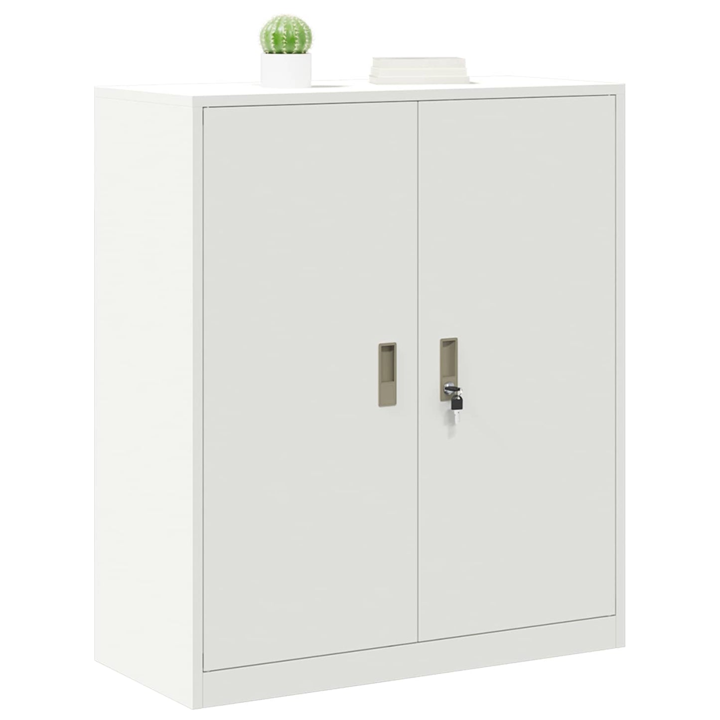 Armadio Bianco 90 x 40 x 105 cm Acciaio | homemem39