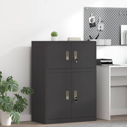 Armadio Nero 80 x 40 x 40 cm Acciaio