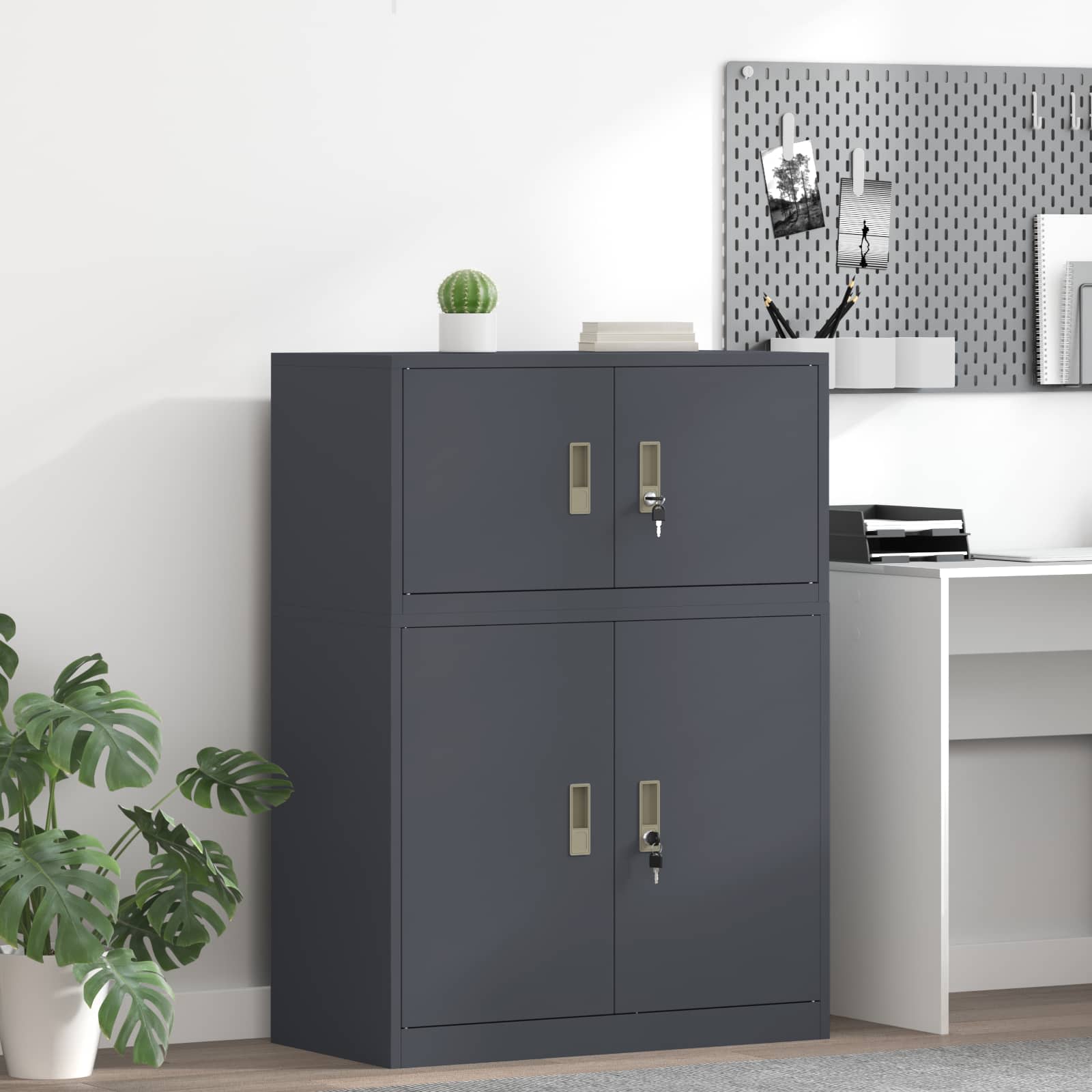 Armadio Antracite 80 x 40 x 40 cm Acciaio | homemem39