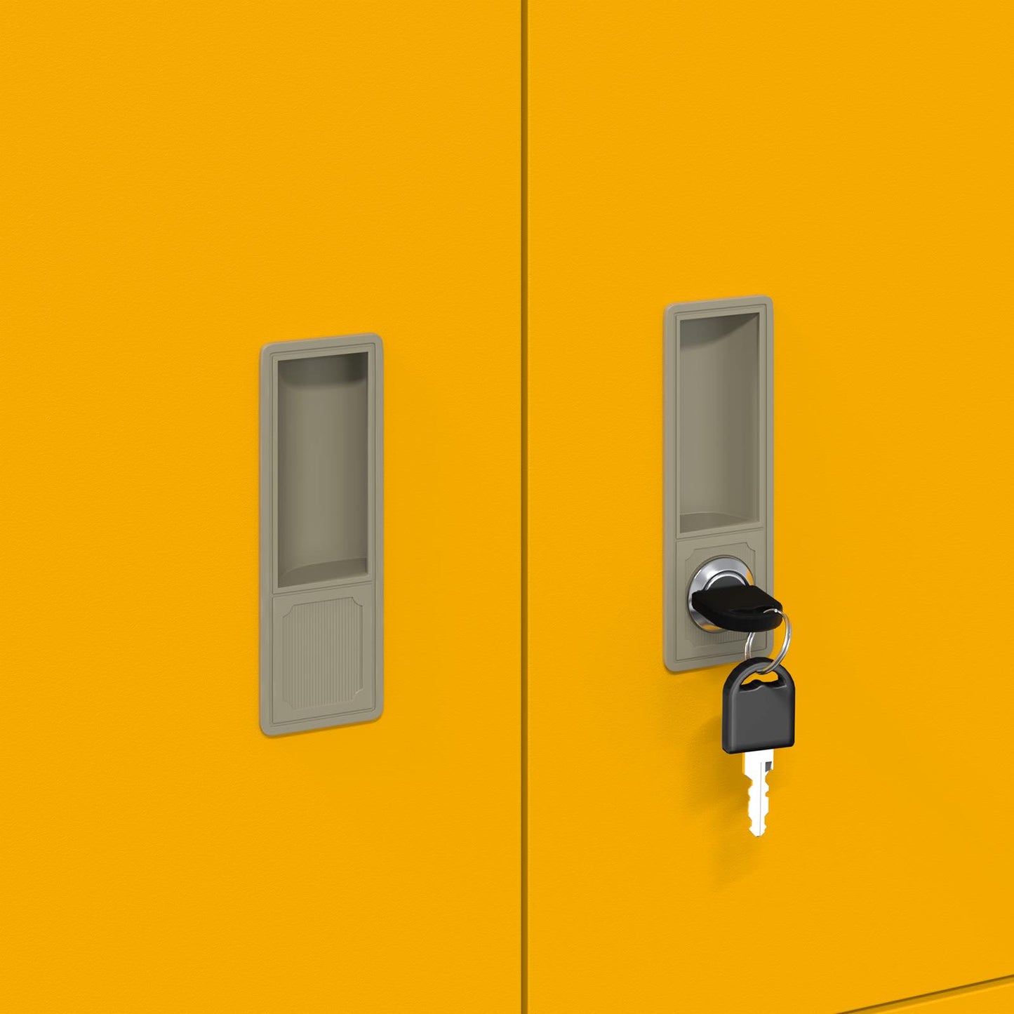 Armadio Giallo senape 80 x 40 x 40 cm Acciaio | homemem39